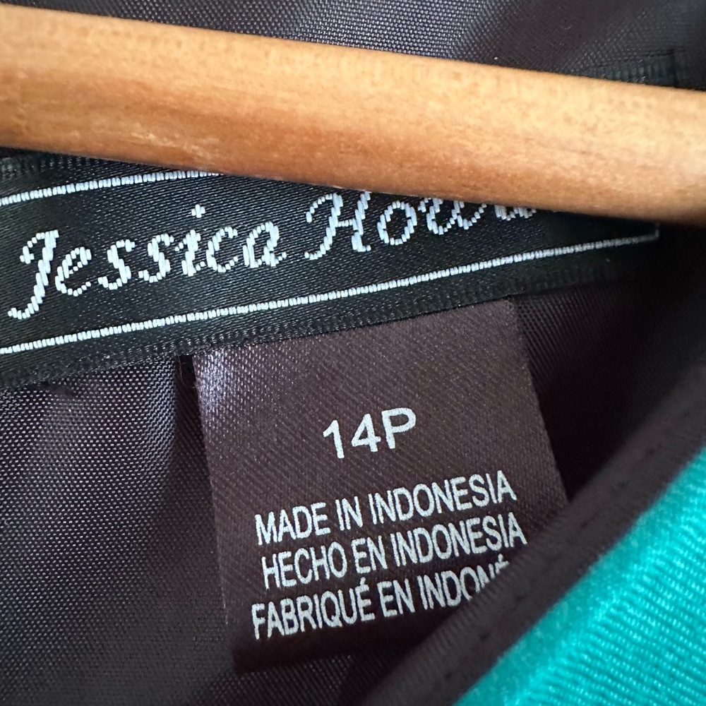 Jessica Howard retro scoop neck green/black paisley print fit and flare dress - Picture 6 of 9